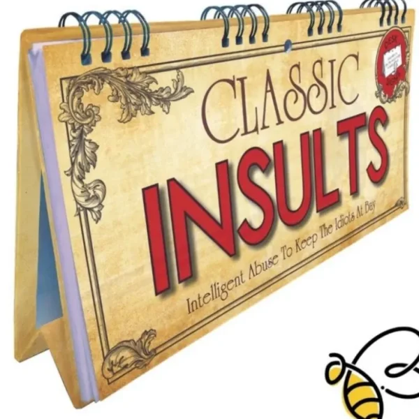 Store CLASSIC INSULTS Desk Spiral Flip Book - Funny Office Message Table Signs - Miniature Marvels: Airplane Models & Painted Dice Egpull