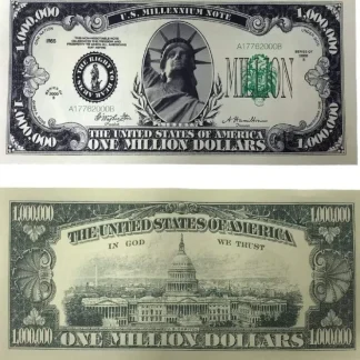 Outlet 100 Classic Million Dollar Novelty Fake Play Casino Joke Money Bills - Miniature Marvels: Airplane Models & Painted Dice Egpull