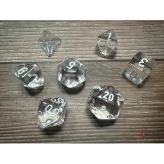 Sale Clear / White: Translucent Polyhedral Die Set (7's) CHX 23071 - Miniature Marvels: Airplane Models & Painted Dice Dice