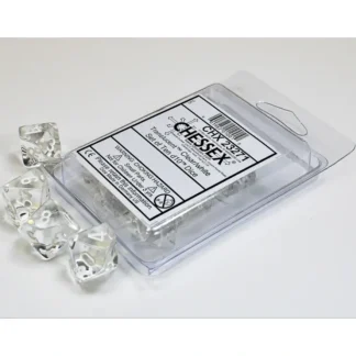 Hot Clear / White: Translucent d10 Dice Set (10's) CHX 23271 - Miniature Marvels: Airplane Models & Painted Dice Dice
