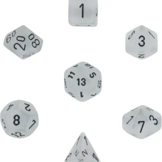 Flash Sale Clear with Black: Frosted Polyhedral Dice Set (7's) CHX 27401 - Miniature Marvels: Airplane Models & Painted Dice Dice