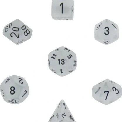 Flash Sale Clear with Black: Frosted Polyhedral Dice Set (7's) CHX 27401 - Miniature Marvels: Airplane Models & Painted Dice Dice