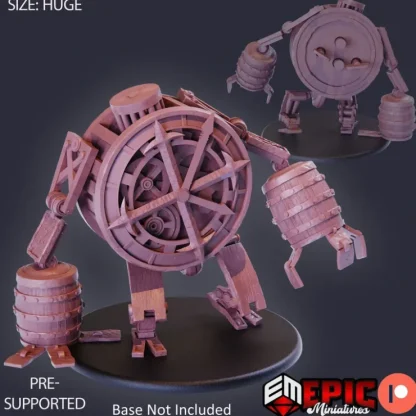 Store Clock Golem - Miniature Marvels: Airplane Models & Painted Dice Miniature
