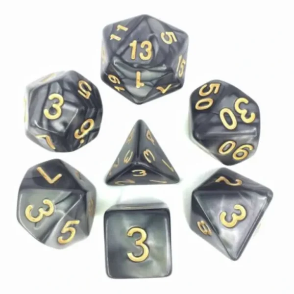 Coal Dice 7 Set - Miniature Marvels: Airplane Models & Painted Dice* Shop All