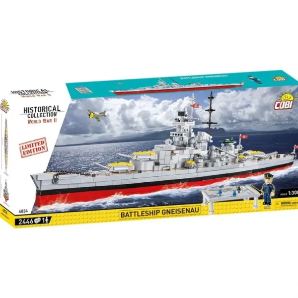 COBI 4834 Battleship Gneisenau (Limited Edition) - Miniature Marvels: Airplane Models & Painted Dice* Airplane Model