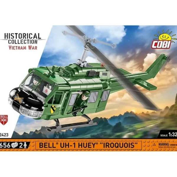 COBI 2423 Bell UH-1 Huey Iroquois - Miniature Marvels: Airplane Models & Painted Dice* Airplane Model