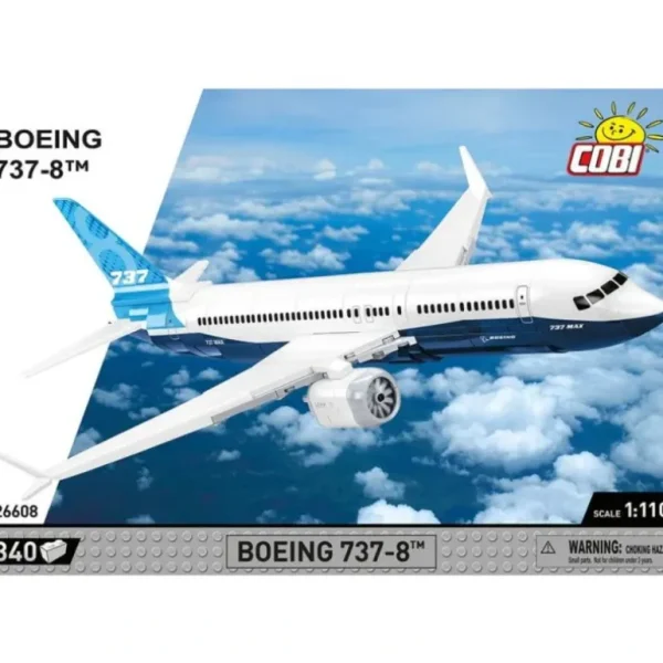Cobi 26608 Boeing 737-8 - Miniature Marvels: Airplane Models & Painted Dice* Airplane Model