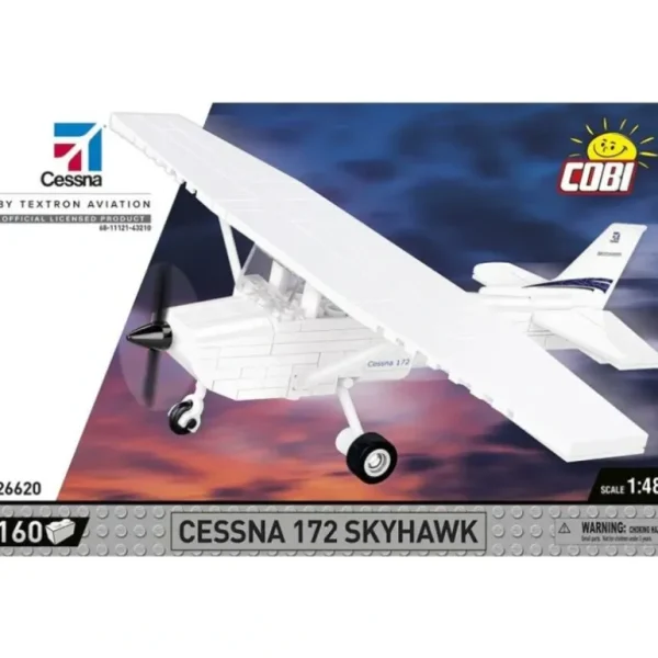 Cobi 26620 Cessna 172 Skyhawk-White - Miniature Marvels: Airplane Models & Painted Dice* Airplane Model