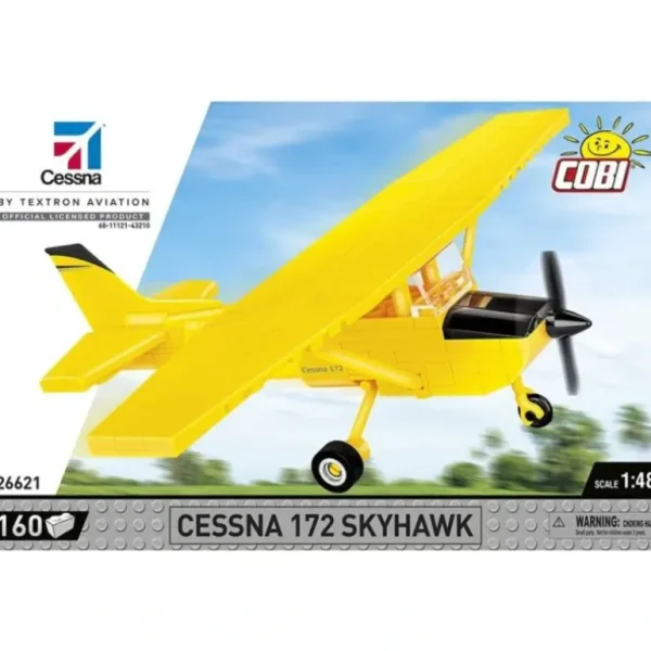 Cobi 26621 Cessna 172 Skyhawk-Yellow - Miniature Marvels: Airplane Models & Painted Dice* Airplane Model