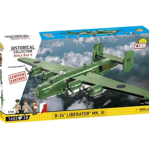 Cobi 5738 Consolidated B-24 Liberator Mk.III (Limited Edition) - Miniature Marvels: Airplane Models & Painted Dice* Airplane Model