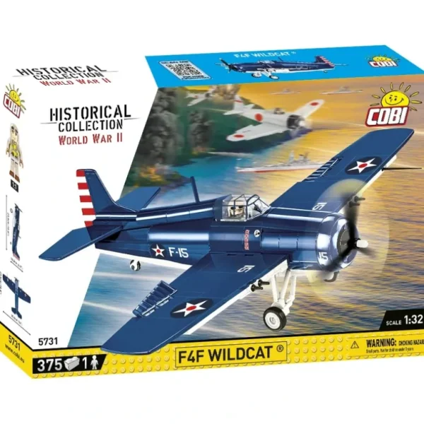 Cobi 5731 F4F Wildcat - Miniature Marvels: Airplane Models & Painted Dice* Airplane Model