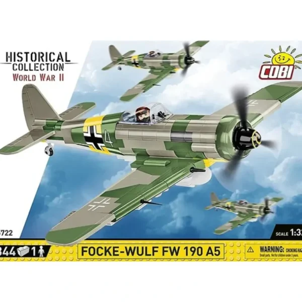 COBI 5722 Focke - Wulf Fw 190 A5 - Miniature Marvels: Airplane Models & Painted Dice* Airplane Model