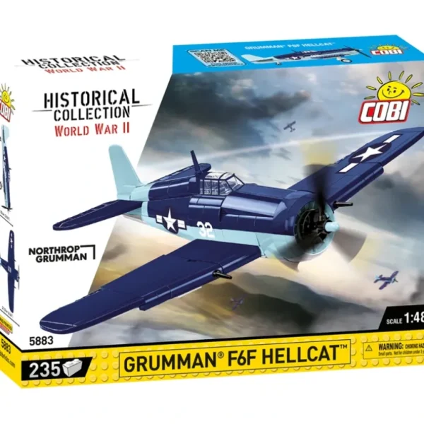 Cobi 5883 Grumman F6F Hellcat - Miniature Marvels: Airplane Models & Painted Dice* Airplane Model