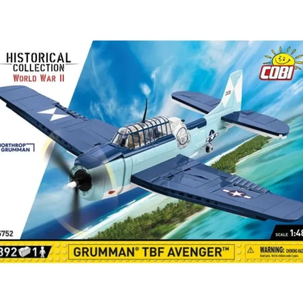 Cobi 5752 Grumman TBF Avenger - Miniature Marvels: Airplane Models & Painted Dice* Airplane Model