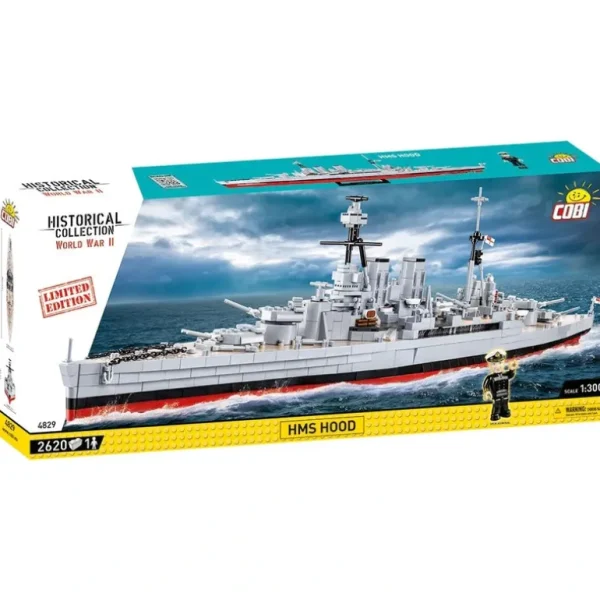 COBI 4829 HMS Hood Battlecruiser Royal Navy Limited Edition - Miniature Marvels: Airplane Models & Painted Dice* Airplane Model