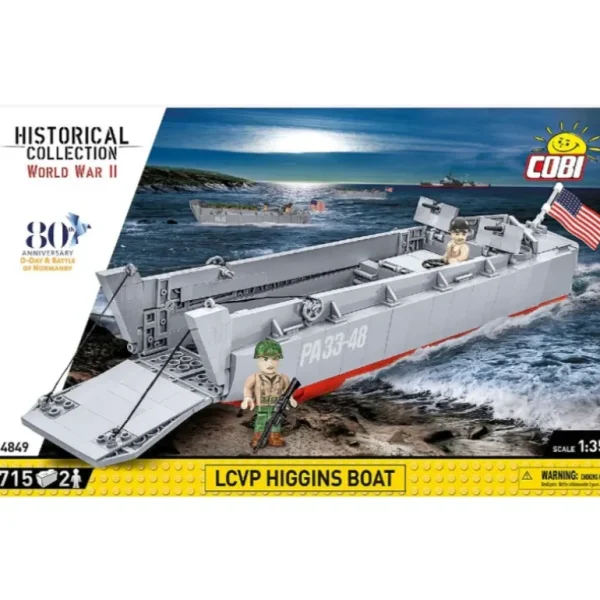 Cobi 4849 LCVP Higgins Boat - Miniature Marvels: Airplane Models & Painted Dice* Airplane Model
