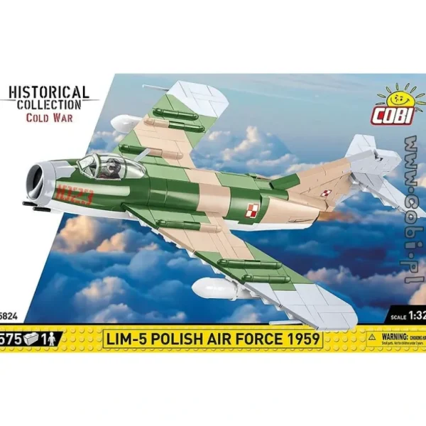 COBI 5824 LIM-5 Polish Air Force 1959 - Miniature Marvels: Airplane Models & Painted Dice* Airplane Model