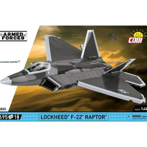 Cobi 5855 Lockheed F-22 Raptor - Miniature Marvels: Airplane Models & Painted Dice* Airplane Model