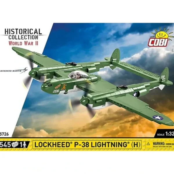 COBI 5726 Lockheed P-38 H Lightning - Miniature Marvels: Airplane Models & Painted Dice* Airplane Model