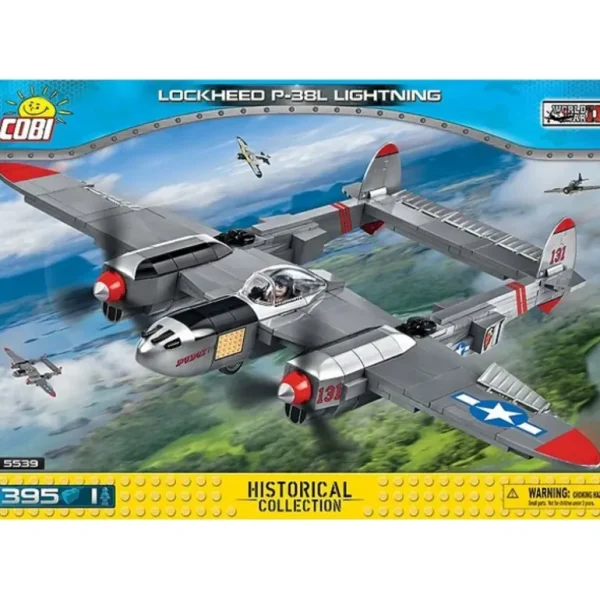 COBI 5539 Lockheed P-38 Lightning - Miniature Marvels: Airplane Models & Painted Dice* Airplane Model