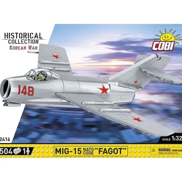 COBI 2416 Mig-15 Nato Code "Fagot" - Miniature Marvels: Airplane Models & Painted Dice* Airplane Model