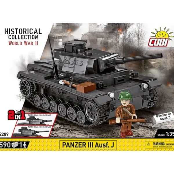 Cobi 2289 Panzer III Ausf.J - Miniature Marvels: Airplane Models & Painted Dice* Airplane Model