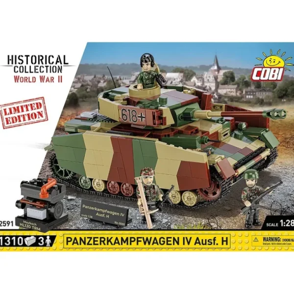 COBI 2591 Panzerkampfwagen IV Ausf. H (Limited Edition) - Miniature Marvels: Airplane Models & Painted Dice* Airplane Model