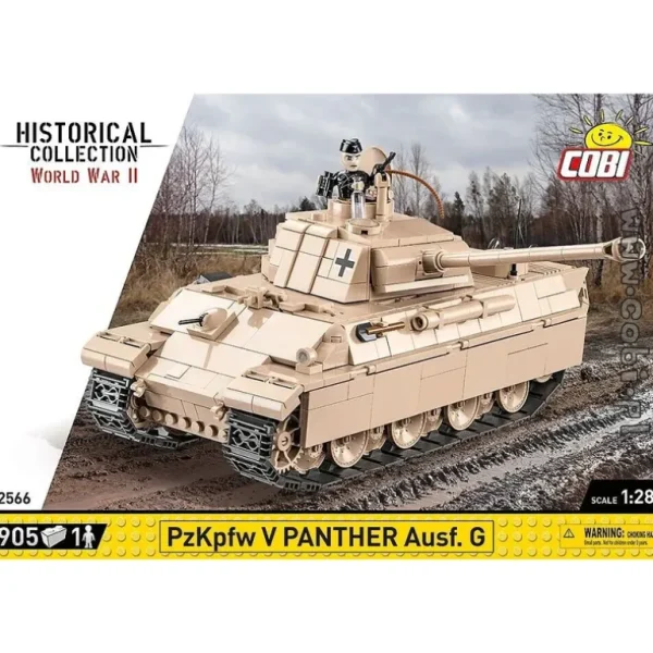 COBI 2566 PzKpfw V Panther Ausf. G - Miniature Marvels: Airplane Models & Painted Dice* Airplane Model