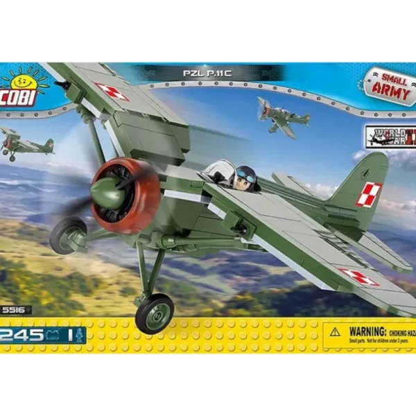 COBI 5516 PZL P.11c - Miniature Marvels: Airplane Models & Painted Dice* Airplane Model