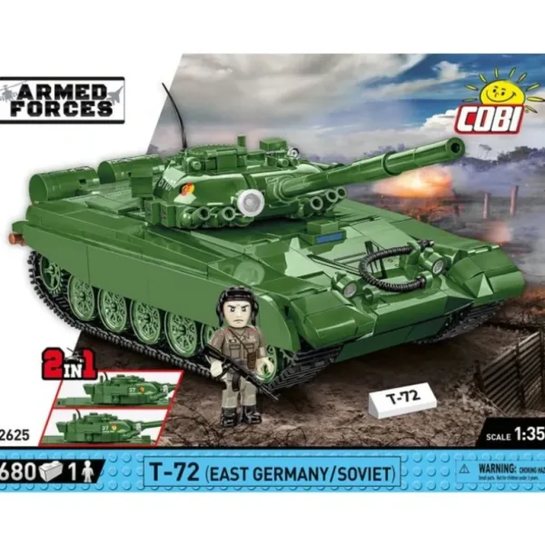 Cobi 2625 T-72 (East Germany/Soviet) - Miniature Marvels: Airplane Models & Painted Dice* Airplane Model