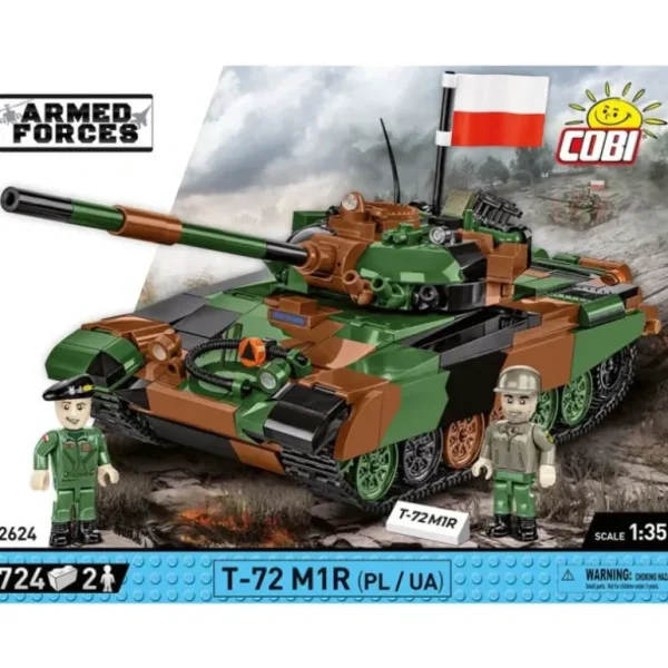 Cobi 2624 T-72M1R (PL/UA) - Miniature Marvels: Airplane Models & Painted Dice* Airplane Model