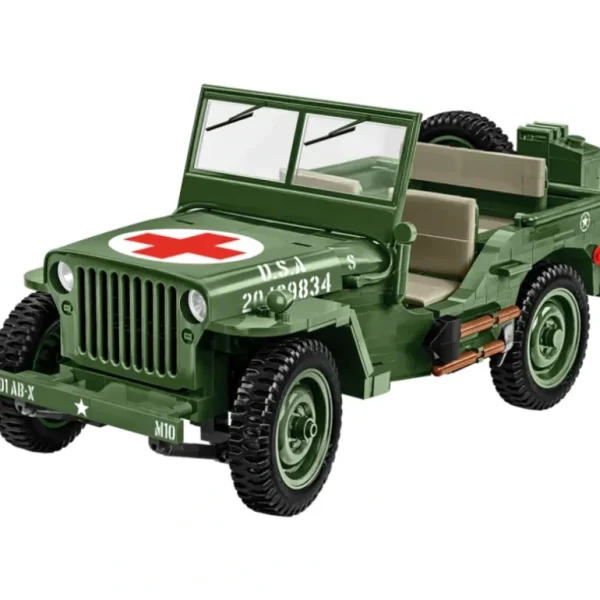 Cobi 2806 WWII Jeep Willys MB Medical - Miniature Marvels: Airplane Models & Painted Dice* Airplane Model