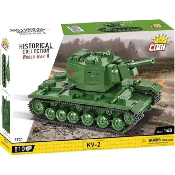 Cobi 2731 WWII KV-2 Soviet Heavy Tank - Miniature Marvels: Airplane Models & Painted Dice* Airplane Model