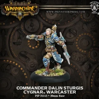 Clearance Commander Dalin Sturgis: Cygnar - Warcaster PIP 31113 - Miniature Marvels: Airplane Models & Painted Dice Miniature