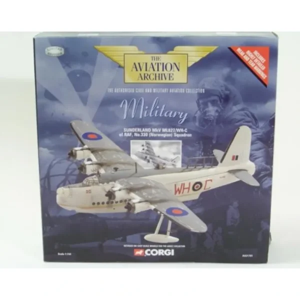 Corgi AA31701 1:144 Sunderland Mk.V, No. 330 Squadron (Norwegian) - Miniature Marvels: Airplane Models & Painted Dice* Airplane Model