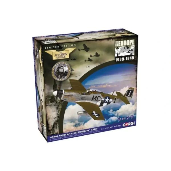 Corgi AA27706 North American P-51D Mustang "Happy Jack's Go Buggy" (Comes w/only one drop tank) - Miniature Marvels: Airplane Models & Painted Dice* Airplane Model