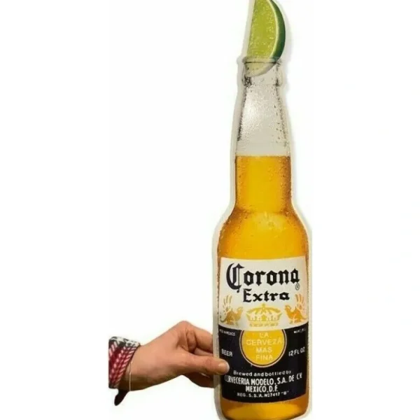 New Corona Extra Metal Tin Beer Bottle Bar Pub Sign 23 X 5 with Lime Mancave Room - Miniature Marvels: Airplane Models & Painted Dice Egpull