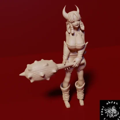 Outlet Cow Girl, 28mm - Miniature Marvels: Airplane Models & Painted Dice Miniature