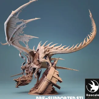 Hot Cursed Dragon - Miniature Marvels: Airplane Models & Painted Dice Miniature