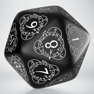 New D20 Level Counter Black & White Die (1) QWS 20LEV05 - Miniature Marvels: Airplane Models & Painted Dice Dice