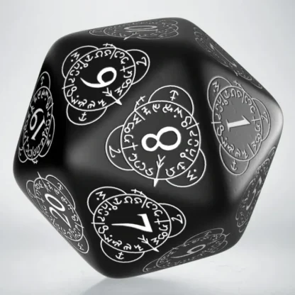 New D20 Level Counter Black & White Die (1) QWS 20LEV05 - Miniature Marvels: Airplane Models & Painted Dice Dice