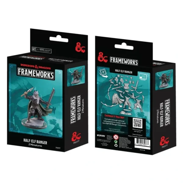 Best Sale D&D Frameworks: Game Color - Male Half-Elf Ranger WZK 75077 - Miniature Marvels: Airplane Models & Painted Dice Miniature