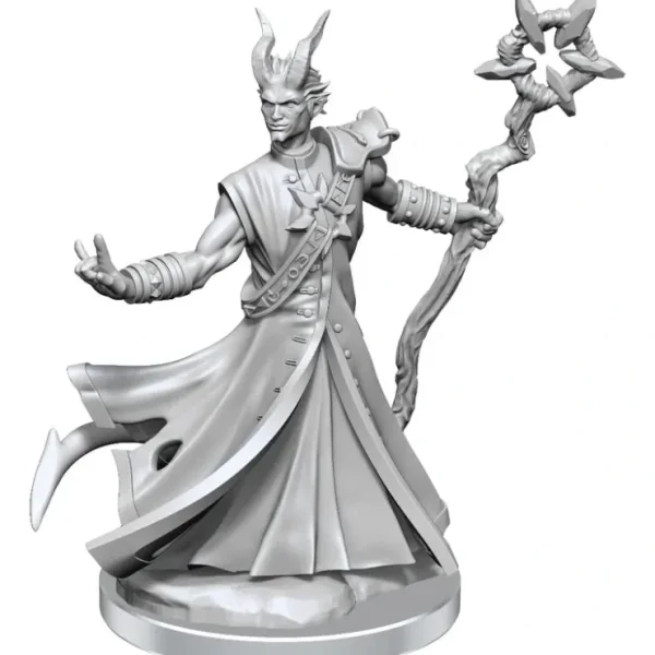 New D&D Frameworks: W01 - Tiefling Warlock Male WZK 75034 - Miniature Marvels: Airplane Models & Painted Dice Miniature