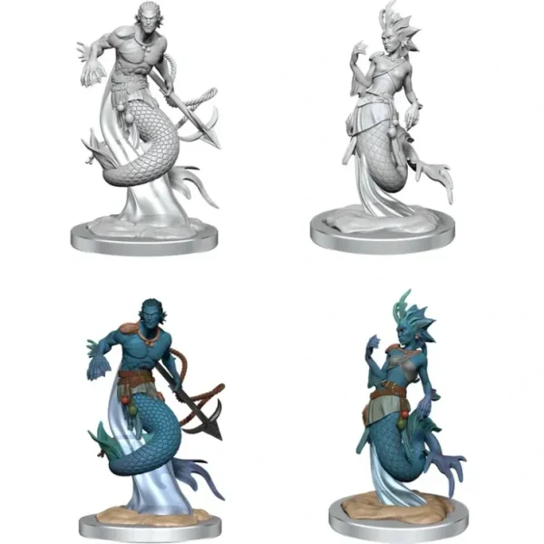 Flash Sale D&D Nolzur's Marvelous Miniatures: Merfolk WZK 90414 - Miniature Marvels: Airplane Models & Painted Dice Miniature