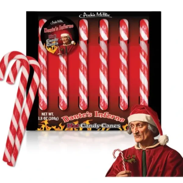 Flash Sale Dante's Inferno Spicy Hot Candy Canes Christmas Holiday Fun Gag - Archie McPhee - Miniature Marvels: Airplane Models & Painted Dice Egpull