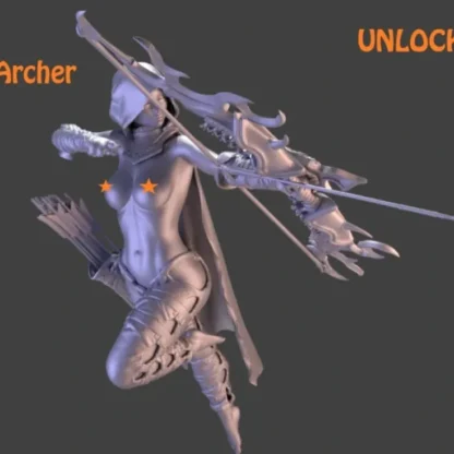 New Dark Elf, Stealth Topless - Miniature Marvels: Airplane Models & Painted Dice Miniature