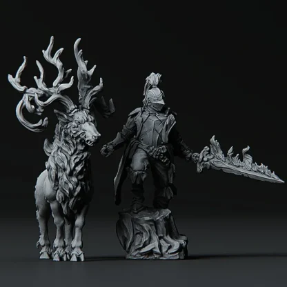 New Dark Knight With Stag - Miniature Marvels: Airplane Models & Painted Dice Miniature