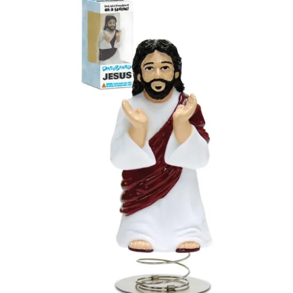 Flash Sale DASHBOARD JESUS Bobble Head on Spring Car Office Desk Shaking - Archie McPhee - Miniature Marvels: Airplane Models & Painted Dice Egpull