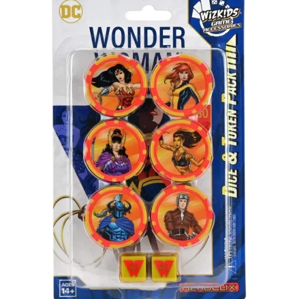 Flash Sale DC HeroClix: Wonder Woman 80th Anniversary Dice and Token Pack WZK 84004 - Miniature Marvels: Airplane Models & Painted Dice Miniature