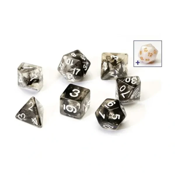 Fashion Dice Set: Black Cloud SDZ 0001-08 - Miniature Marvels: Airplane Models & Painted Dice Dice